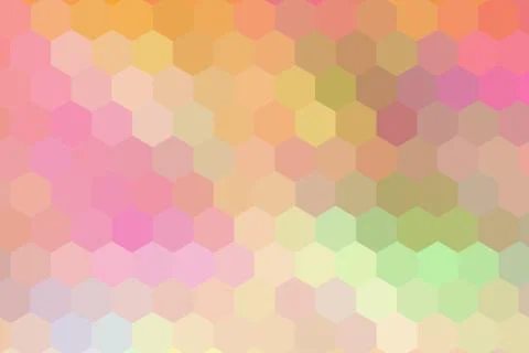 Honeycombs pattern. Multi-colored rectangular pixel background. Illustrazione stock