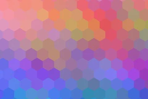 Honeycombs pattern. Multi-colored rectangular pixel background. 스톡 일러스트