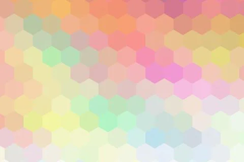 Honeycombs pattern. Multi-colored rectangular pixel background. Illustrazione stock