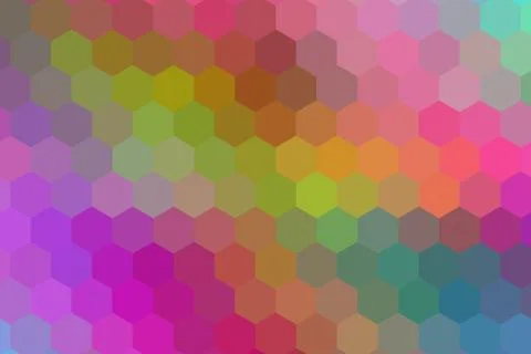 Honeycombs pattern. Multi-colored rectangular pixel background. Stock Illustration