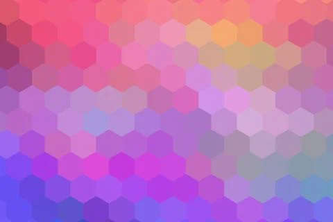 Honeycombs pattern. Multi-colored rectangular pixel background. イラスト素材