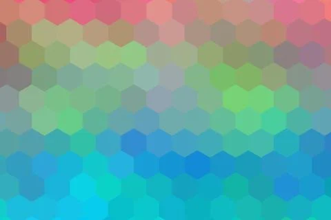 Honeycombs pattern. Multi-colored rectangular pixel background. Stock Illustration