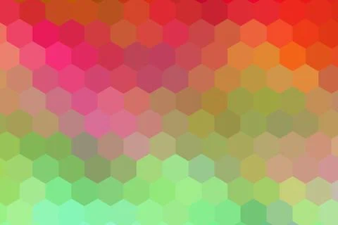 Honeycombs pattern. Multi-colored rectangular pixel background. Illustrazione stock