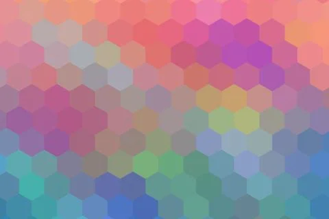 Honeycombs pattern. Multi-colored rectangular pixel background. Stock Illustration