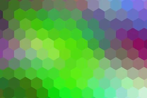 Honeycombs pattern. Multi-colored rectangular pixel background. Illustrazione stock