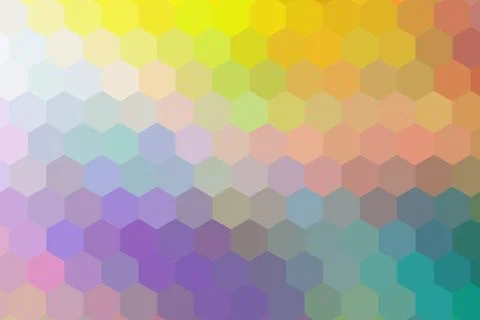 Honeycombs pattern. Multi-colored rectangular pixel background. Illustrazione stock
