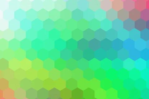 Honeycombs pattern. Multi-colored rectangular pixel background. Illustrazione stock