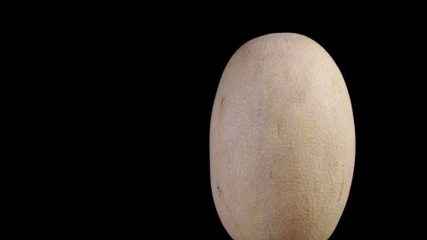 Honeydew melon on black background. Rotation. Copy space Stock Footage 314787516