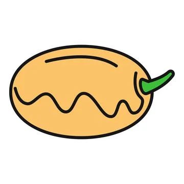 Honeydew melon fruit icon vector illustration イラスト素材