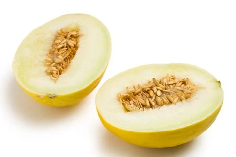Honeydew melon on white background Stock Photos