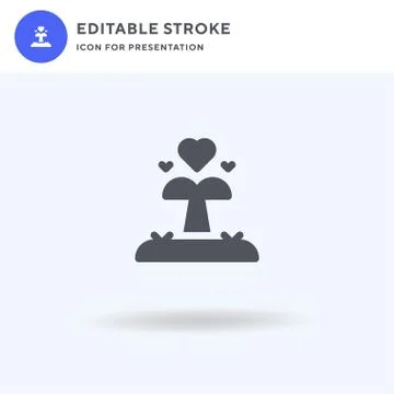Honeymoon icon vector, filled flat sign, solid pictogram isolated on white, logo Stock Illustration
