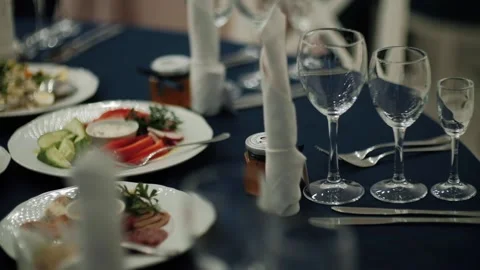 Honeymoon table decorated with florists Stock Footage 149290532