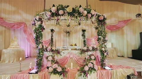 Honeymoon Table Video stock 60596873