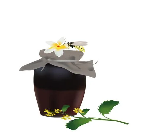 Honey's jar Stock Illustration