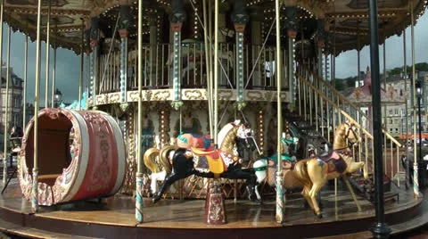 Honfleur Carousel Stock Footage 25906821