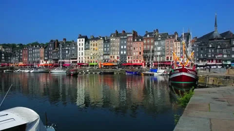 Honfleur harbour Stock Footage 22910844