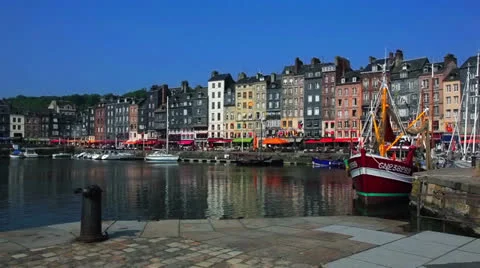 Honfleur harbour Stock Footage 22911189