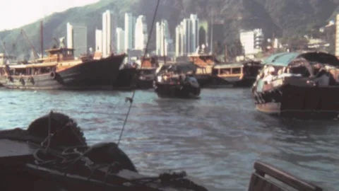 Hong Kong 1987 Traditional fishing tr... Stock Video Pond5