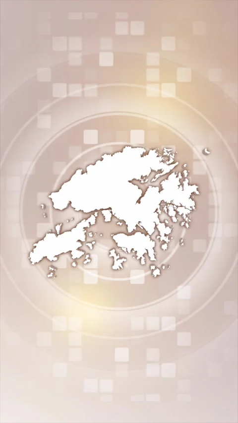 Hong Kong Animated Map Vídeo Stock 275899882