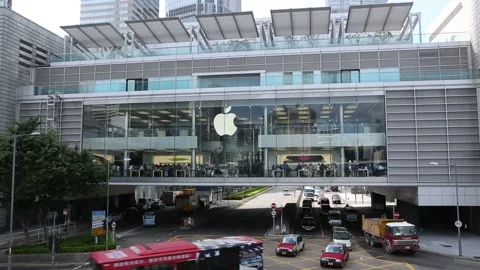 Hong Kong Apple Store Stock Footage 203772324