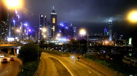 Hong Kong architecture. Timelapse Stock Footage 3476166