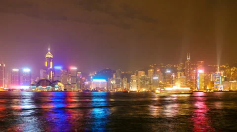 Hong Kong architecture. Timelapse Stock Footage 3476357
