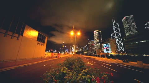 Hong Kong architecture. Timelapse Stock Footage