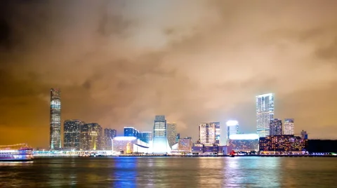 Hong Kong architecture. Timelapse Stock Footage 6464323