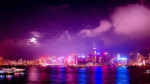 Hong Kong architecture. Timelapse Stock Footage 8666741