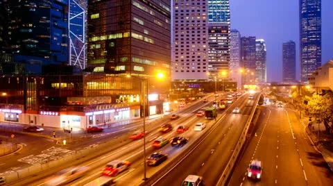 Hong Kong architecture. Timelapse Stock Footage 10896773