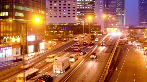 Hong Kong architecture. Timelapse Video stock 10897328