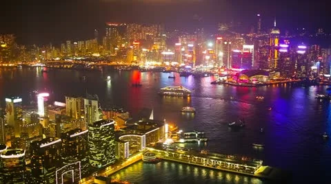 Hong Kong architecture. Timelapse Video stock 10907414