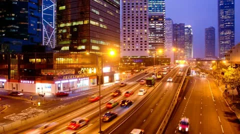 Hong Kong architecture. Timelapse Stock Footage 10917872