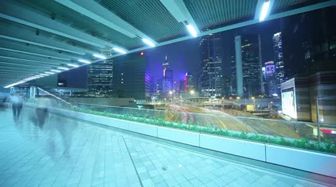 Hong Kong architecture. Timelapse Stock Footage 11497038