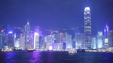 Hong Kong architecture. Timelapse Stock Footage