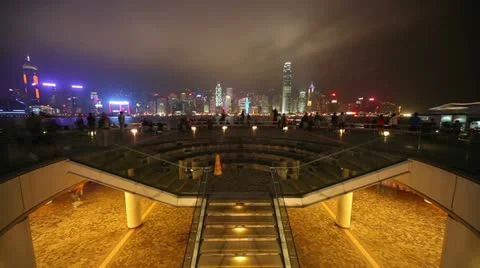 Hong Kong architecture. Timelapse Stock Footage 11497048