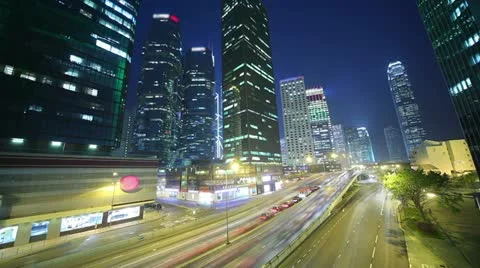 Hong Kong architecture. Timelapse Stock Footage 11497057