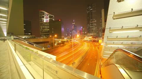Hong Kong architecture. Timelapse Stock Footage 11497064