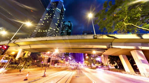 Hong Kong architecture. Timelapse Stock Footage 24452517