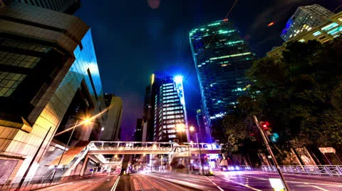 Hong Kong architecture. Timelapse Stock Footage 24466129