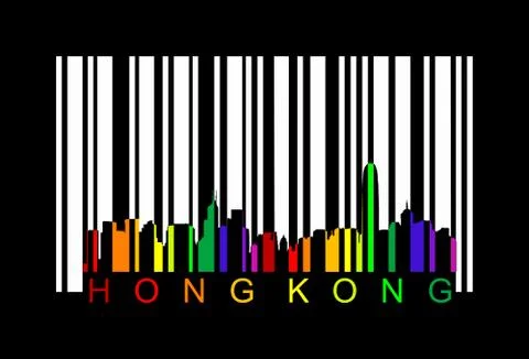Hong kong barcode Stock Illustration