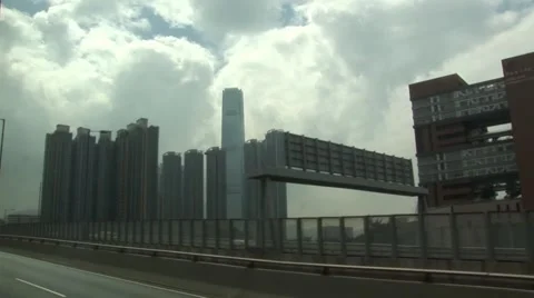 Hong Kong From Bus Window Video stock 45064702