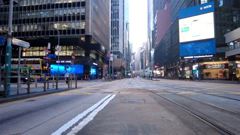 Hong Kong Central area hyperlapse Stock Footage 198702232