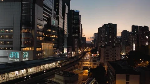 Hong Kong city sunset landscape Video stock 89941002