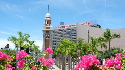 Hong Kong Clock Tower Stock Footage 78838517