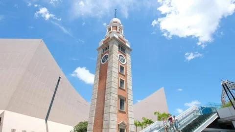 Hong Kong Clock Tower Stock Footage 79055469