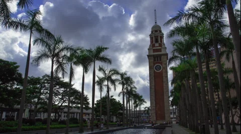 Hong Kong  Clock Tower TimeLapse Stock Footage 65299981