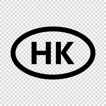Hong Kong code symbol. short country name. Domain name Stock-Illustration
