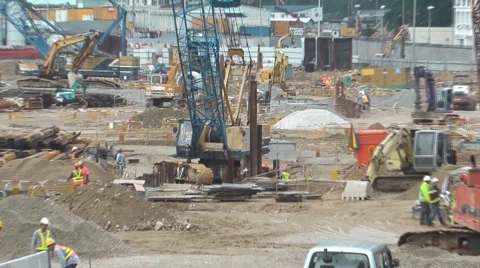 Hong Kong construction 動画素材 1102123
