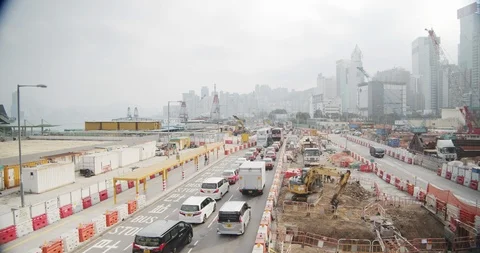 Hong Kong construction Stock Footage 99754232